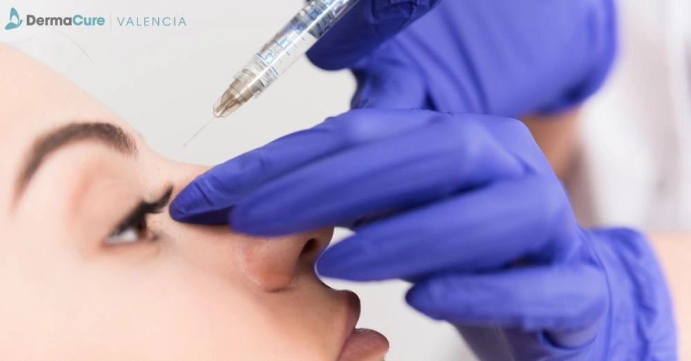 a person getting an injection in their nose