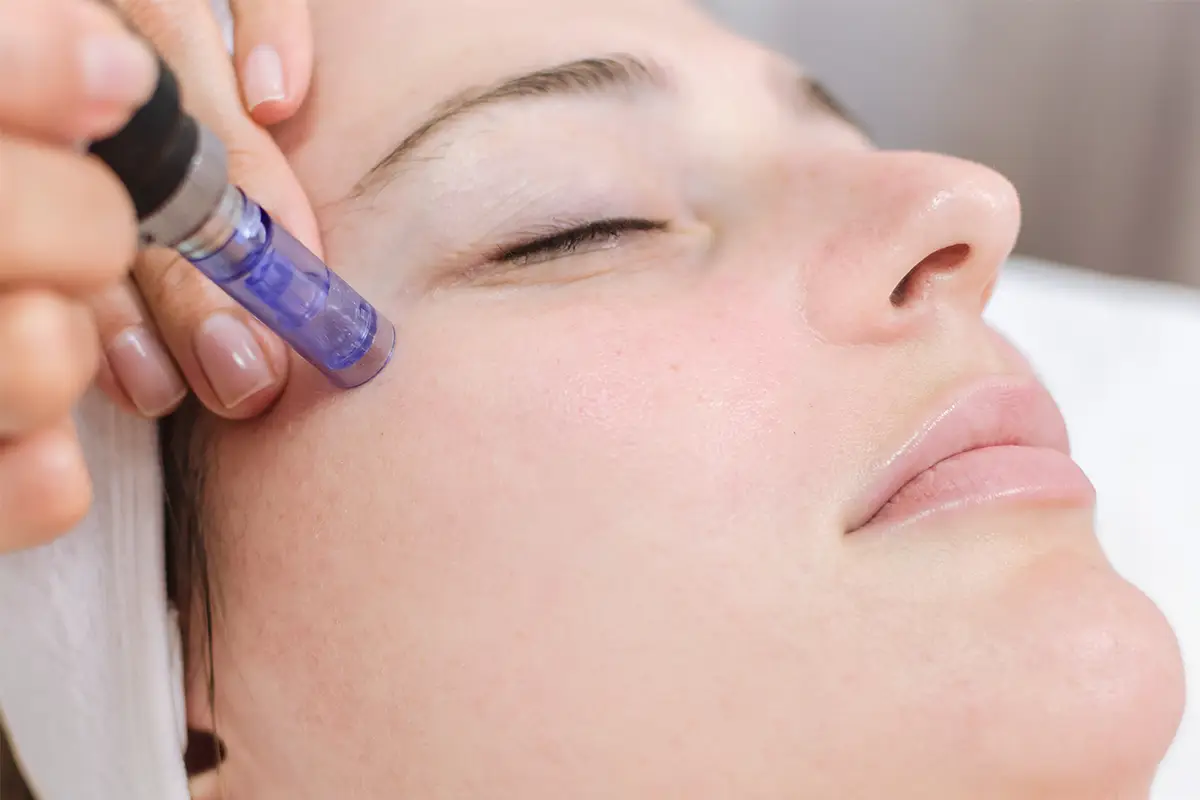 a person getting a facial injection